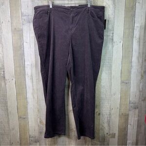 Avenue Denim Size 22A Stretch Corduroy 5 Pocket Straight Leg